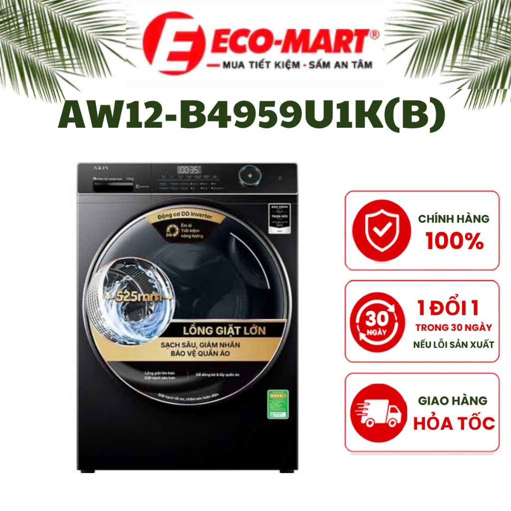 Máy giặt Aqua Inverter 12 kg AW12-B4959U1K(B)
