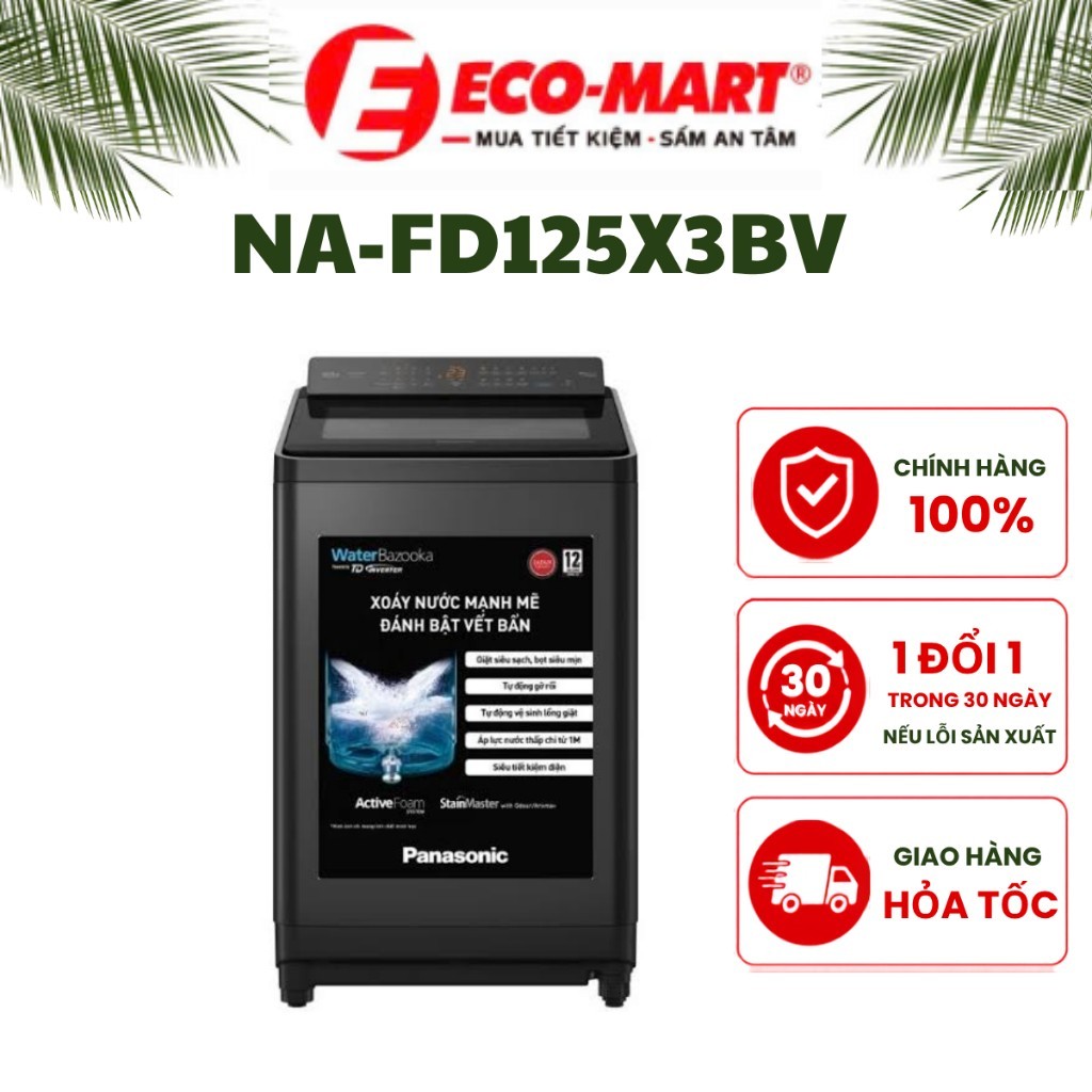 Máy giặt Panasonic Inverter 12.5 kg NA-FD125X3BV