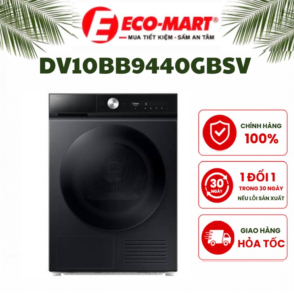 Máy sấy bơm nhiệt Samsung 10 Kg DV10BB9440GBSV