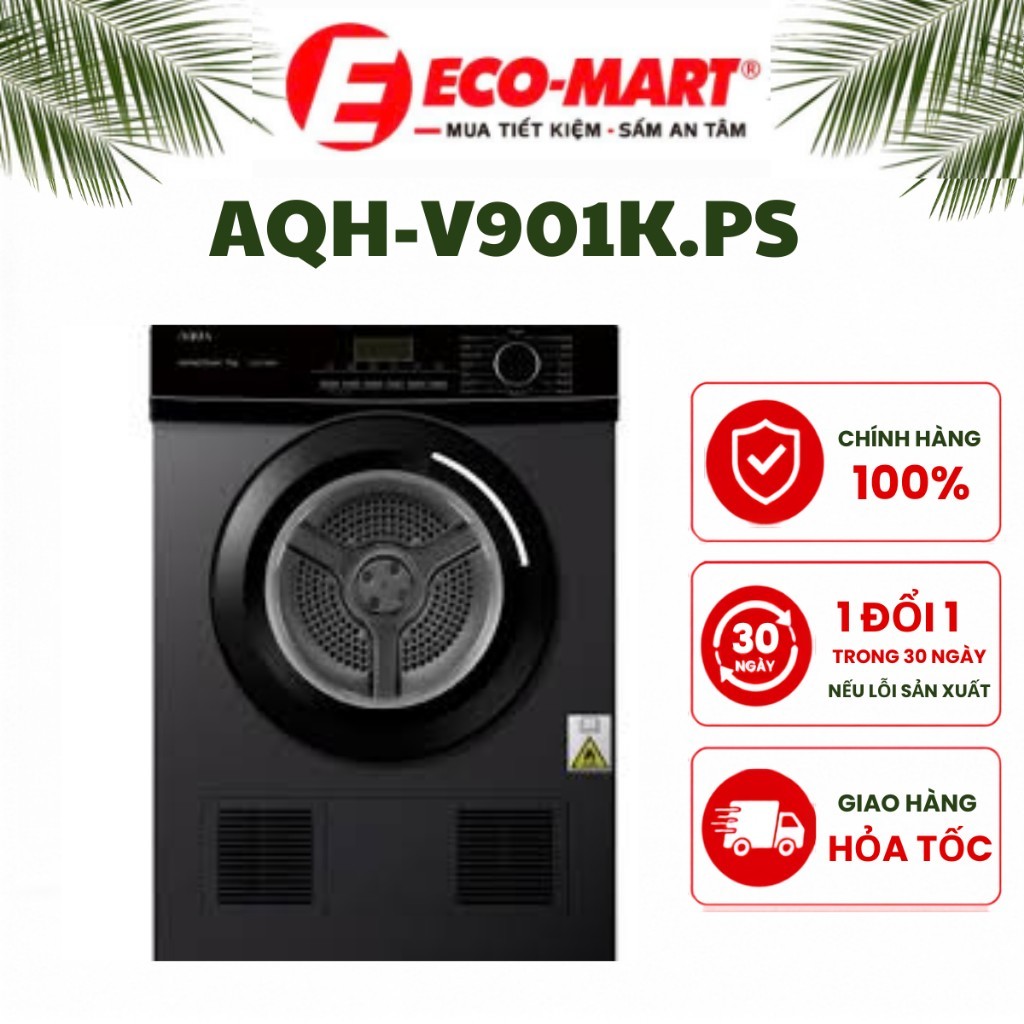 Máy sấy thông hơi Aqua 9 kg AQH-V901K PS