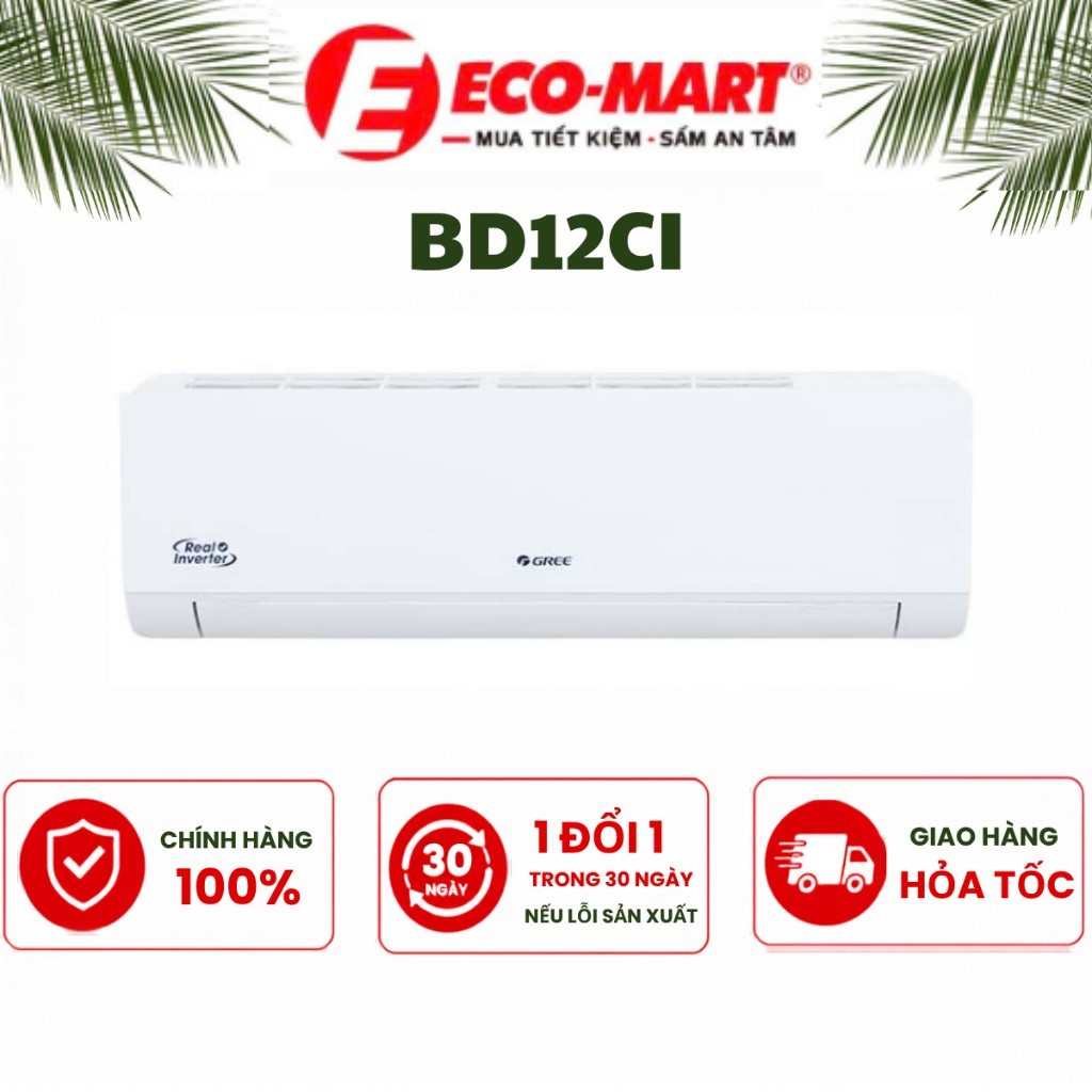 Điều hòa Gree 12.000BTU 1 chiều inverter BD12CI