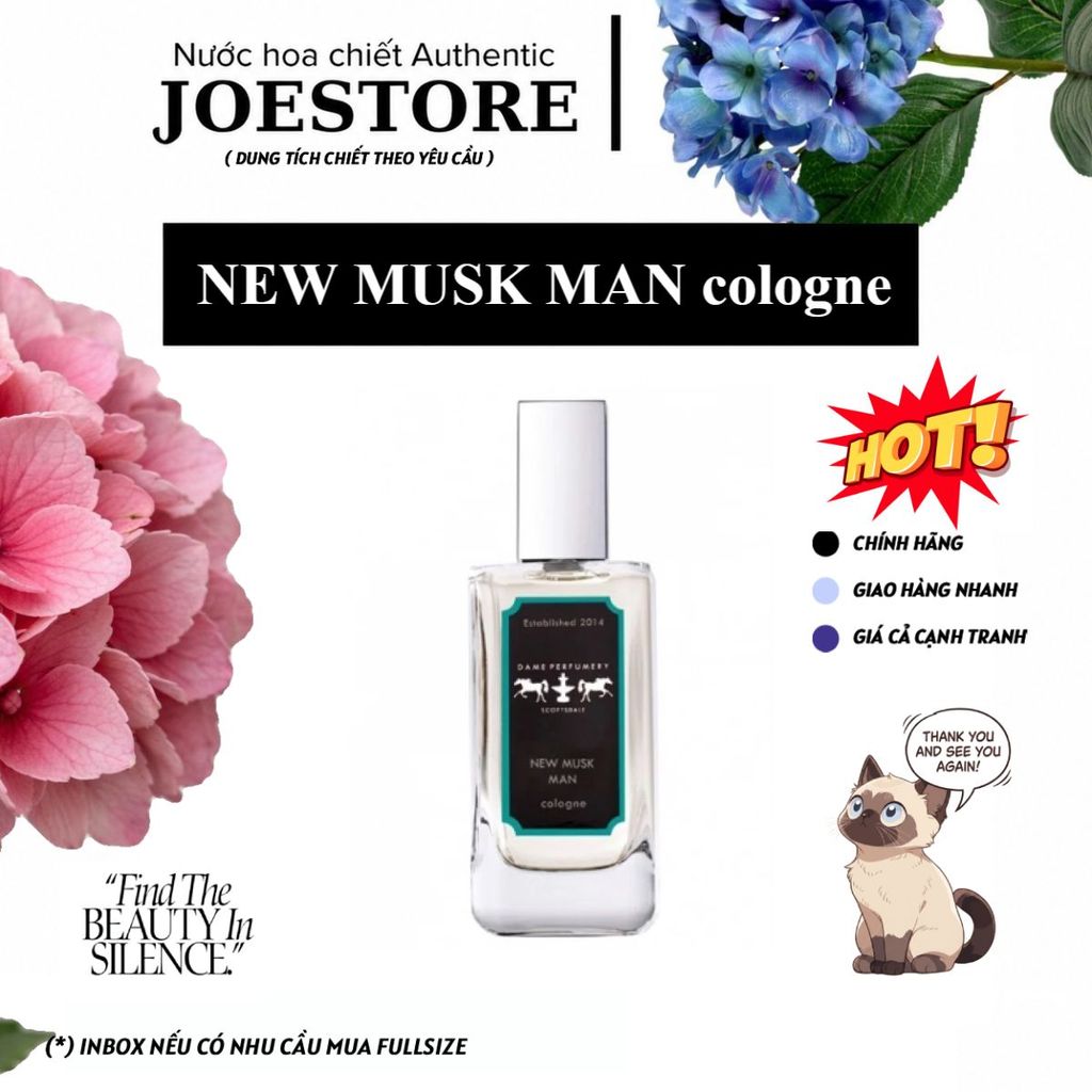 ✦𝐉𝐎 𝐏𝐄𝐑𝐅𝐔𝐌𝐄✦ Nước hoa Dame Perfumery New Musk Man – Chiết 2ml 5ml 10ml