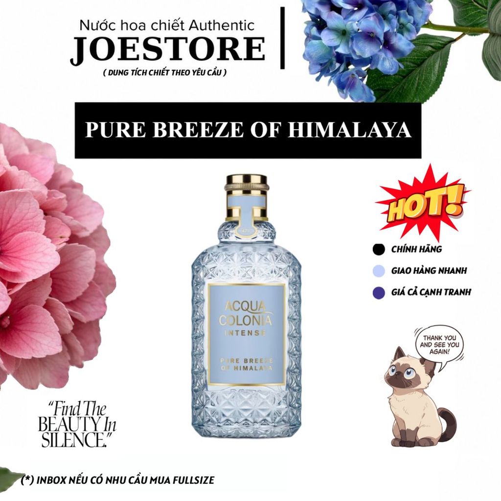 ✦𝐉𝐎 𝐏𝐄𝐑𝐅𝐔𝐌𝐄✦ Nước Hoa 4711 Acqua Colonia Intense Pure Breeze Of Himalaya 4711 – Chiết 2ml 5ml 10ml