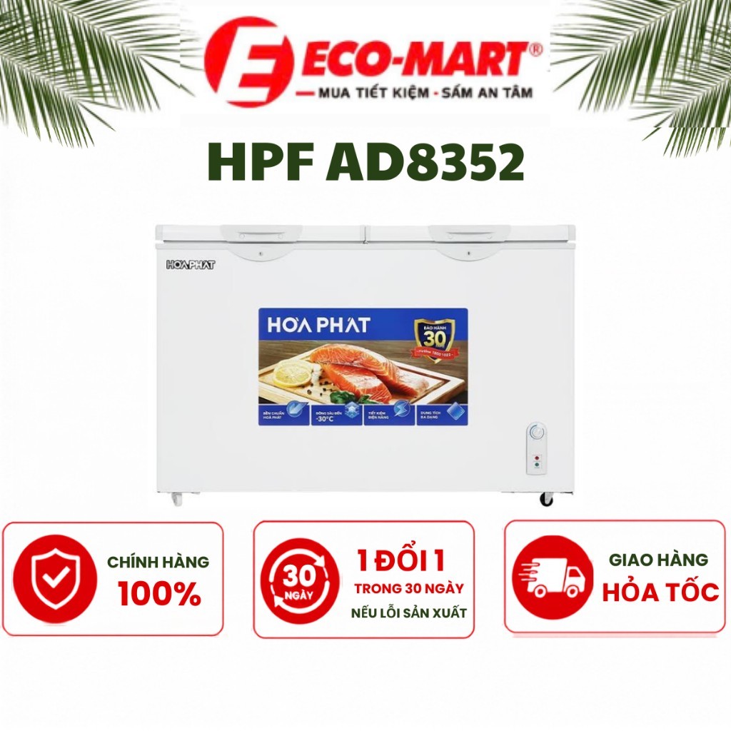 Tủ đông Hòa Phát Inverter 352 Lít HPF AD8352 chỉ 1 ngăn đông đá