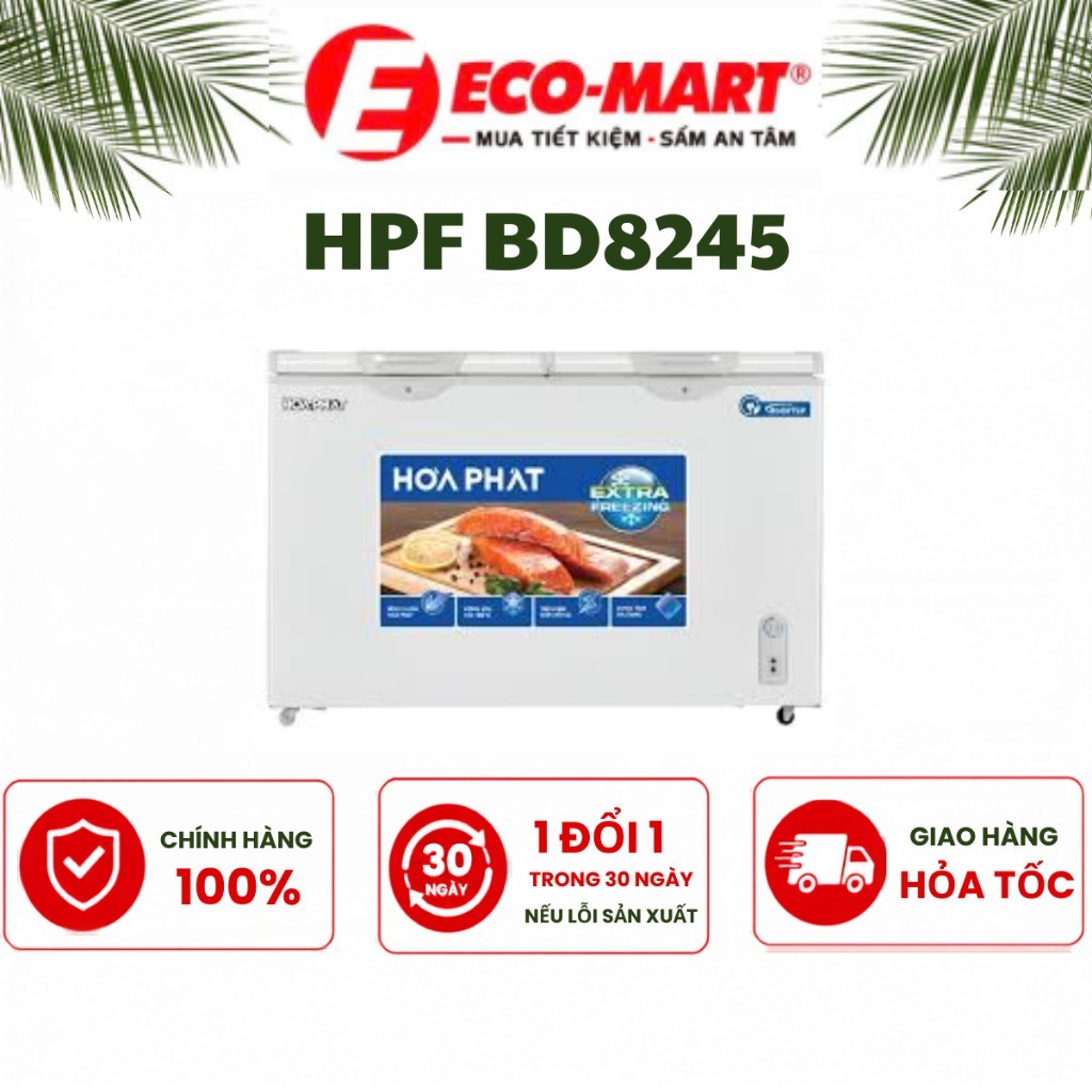 Tủ đông mát Hòa Phát Inverter 245 lít HPF BD8245 2 chế độ 2 ngăn 1 đông 1mát