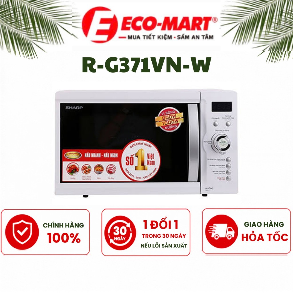 Lò vi sóng có nướng Sharp R-G371VN-W 23 lít
