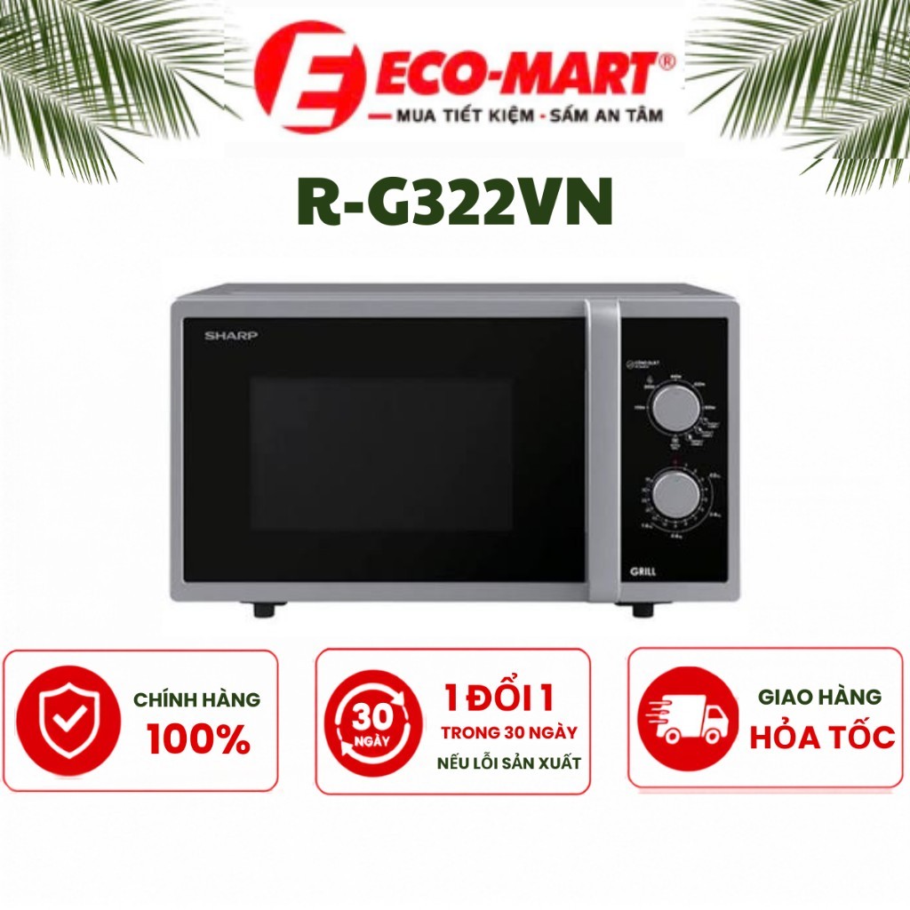 Lò vi sóng có nướng 23L Sharp R-G322VN