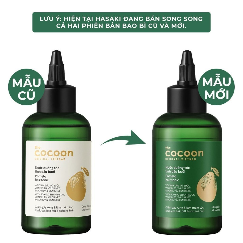 [DAILY] Nước Dưỡng Tóc Cocoon Tinh Dầu Bưởi Pomelo Hair Tonic Hasaki Sản phẩm chính hãng