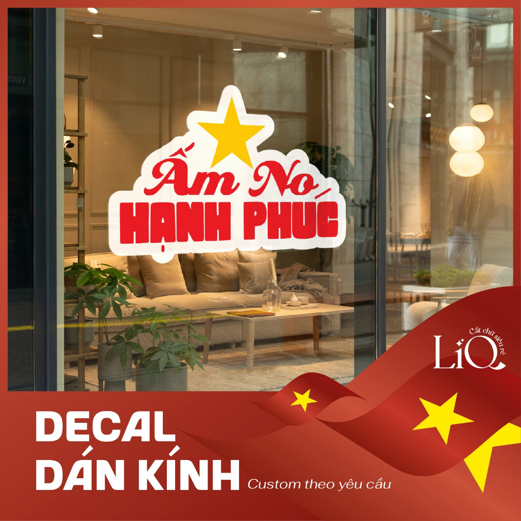 Decal dán kính Việt Nam - Decal yêu nước - Decal cờ Việt Nam - Decal Quốc Khánh 2.9