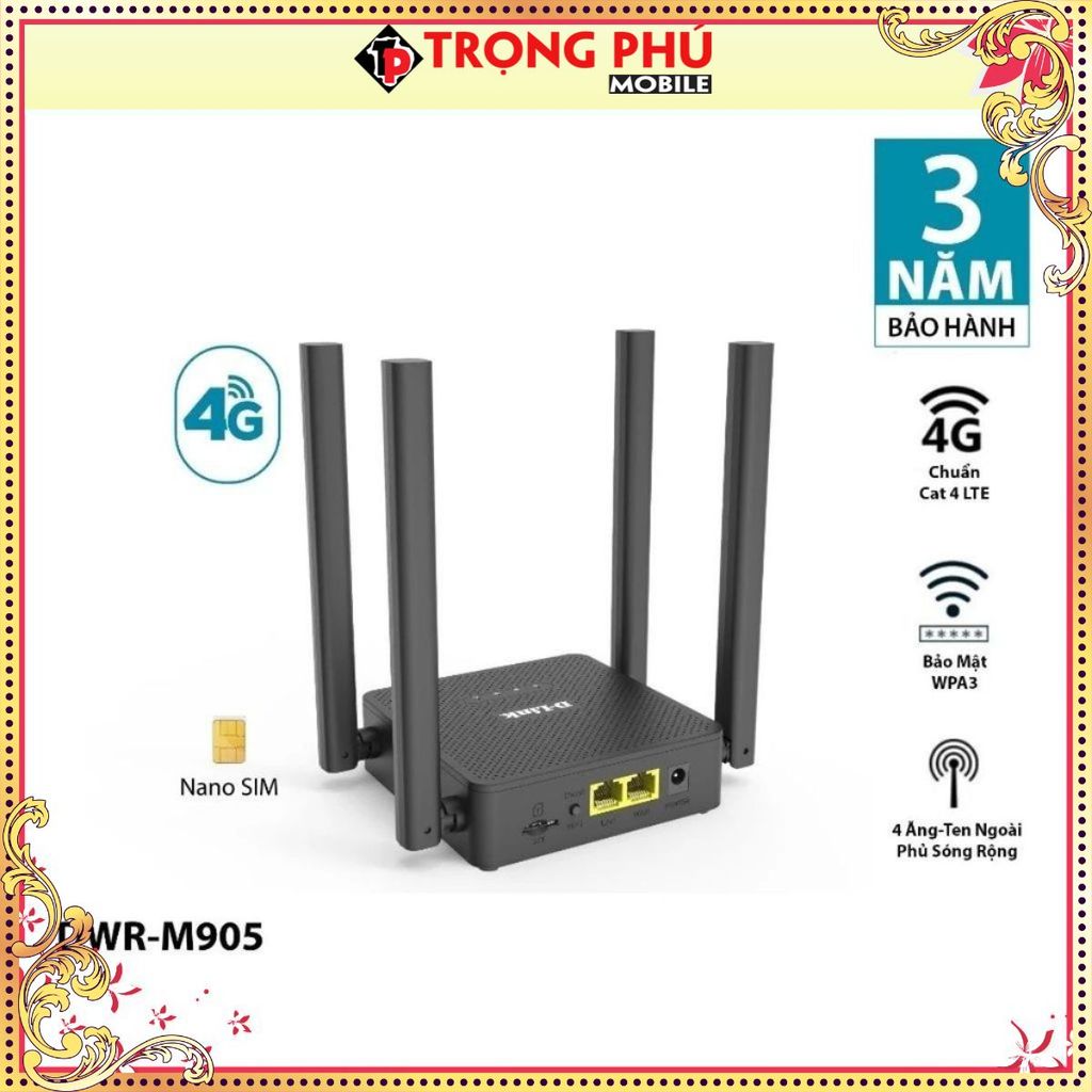 Cục modem phát wifi từ sim 4g Dlink DWR-M905 300Mbps, TP1