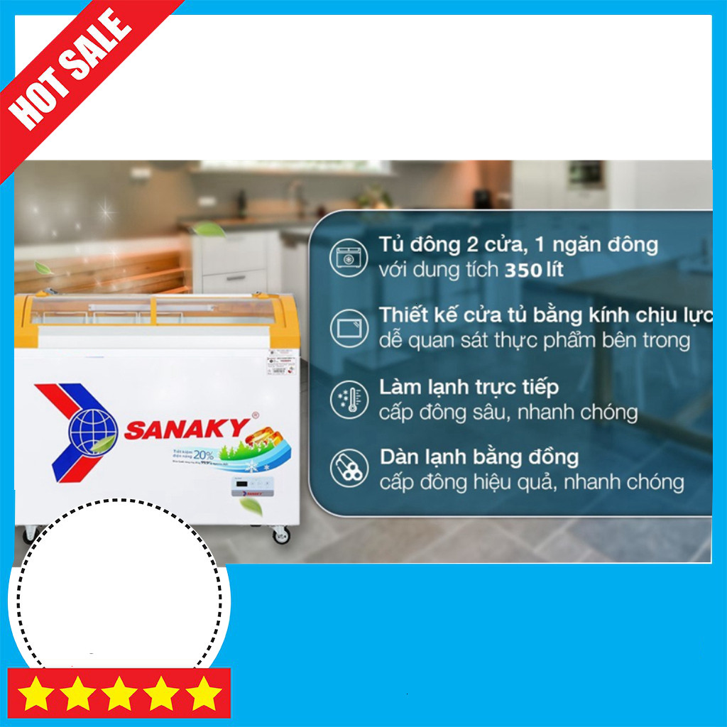 Sale lớn Tủ Đông Sanaky VH-4899KB 350 Lít Vàng Tiết Kiệm Điện Tốt Giao toàn quốc .