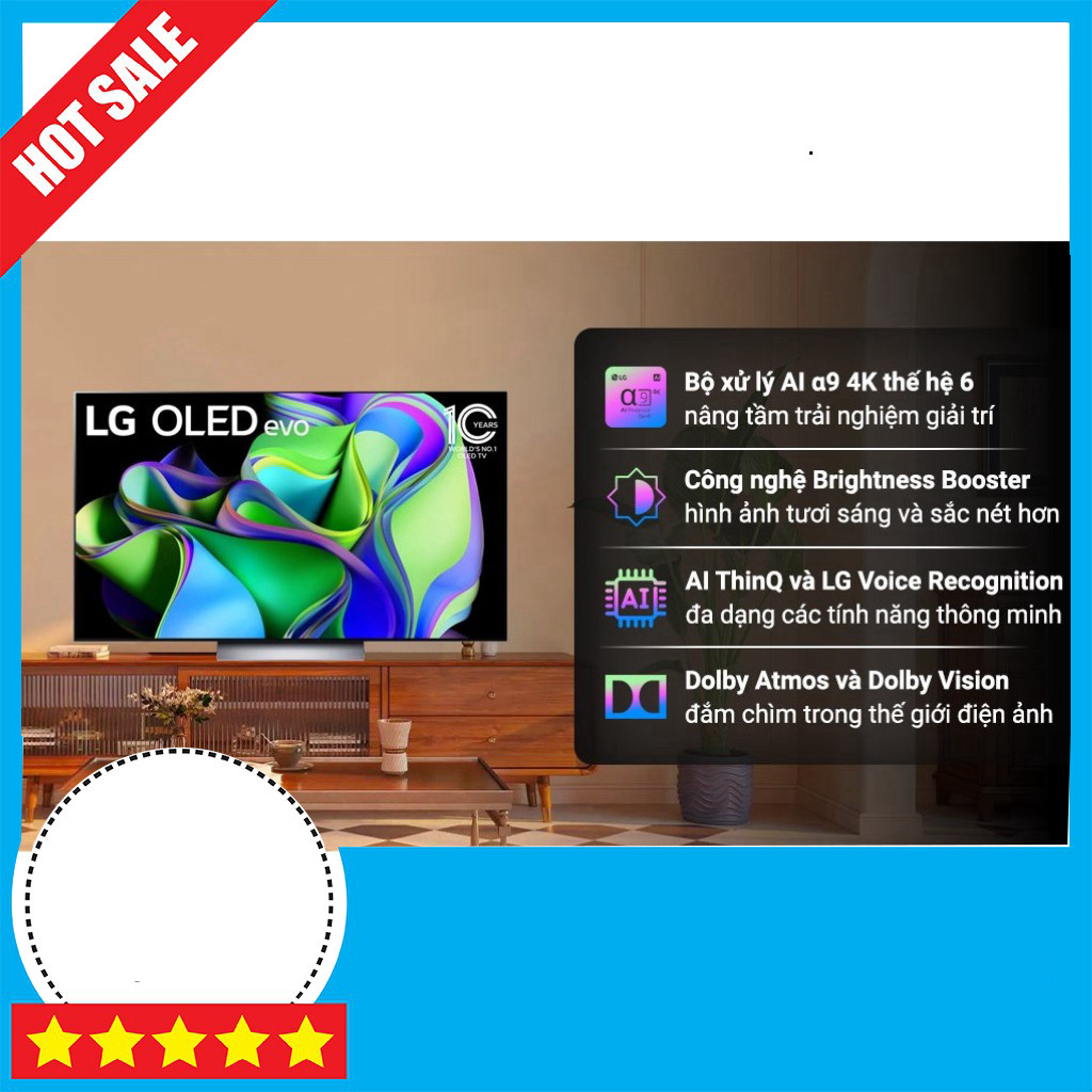 Sale lớn Tivi OLED LG 4K 65C3PSA 65 inch Smart 2023 Tivi OLED Chất Lượng Cao Cho Văn Phòng Giao toàn