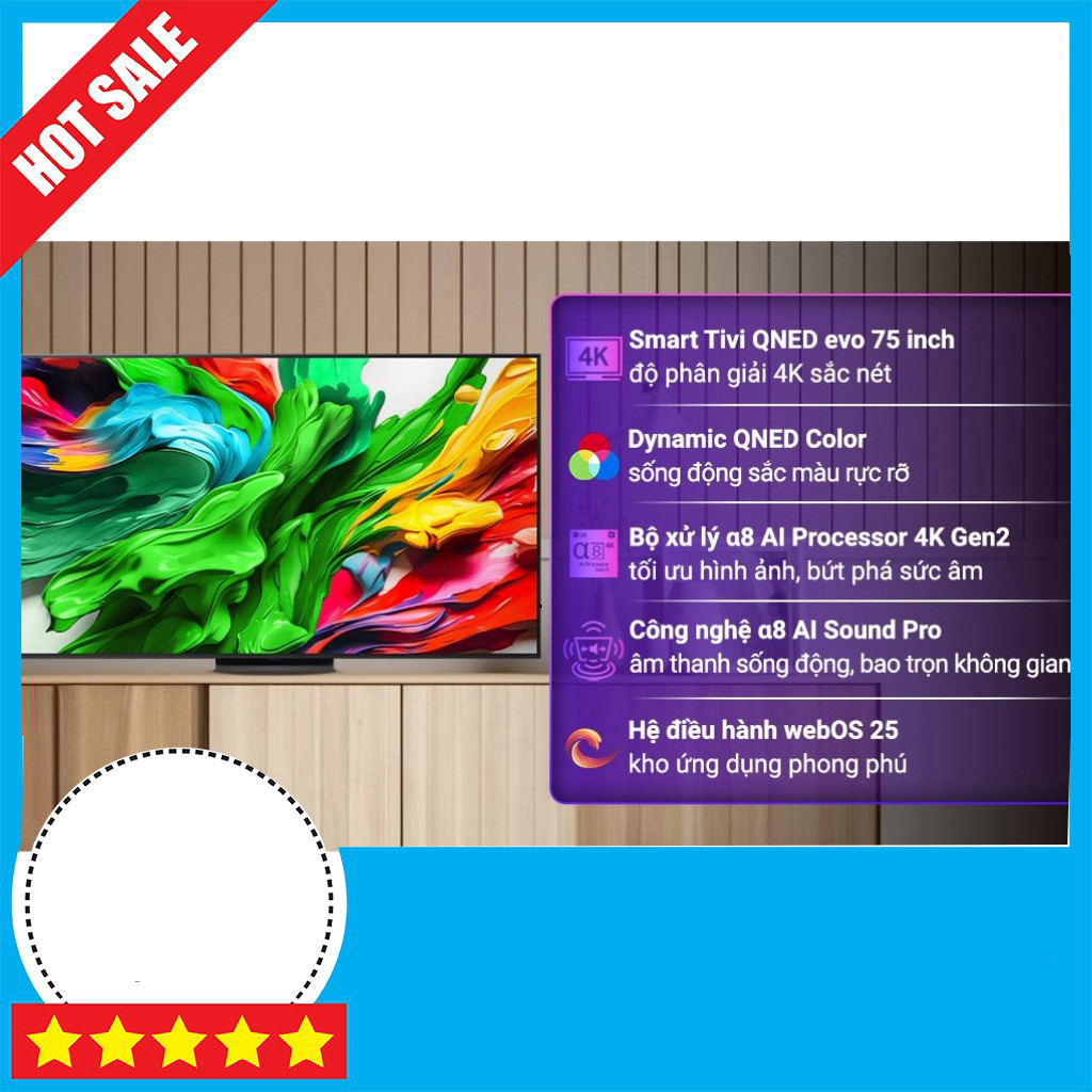 Sale lớn TV QLED LG AI 4K 75 inch 75QNED86ASA Đánh Giữ Chi Tiết Màn Hình Giao toàn quốc .