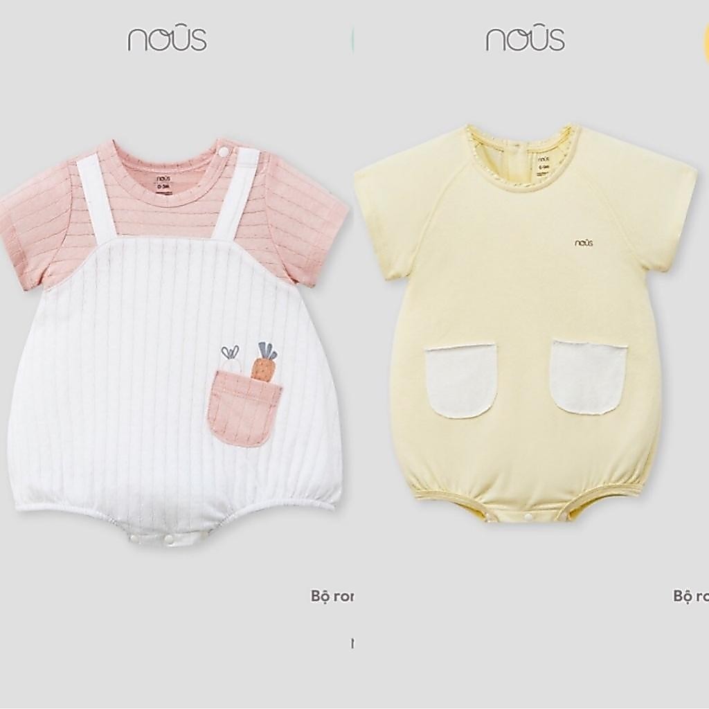 Nous sale - Body cộc tay Nous cho bé trai, bé gái từ 0m đến 1 tuổi