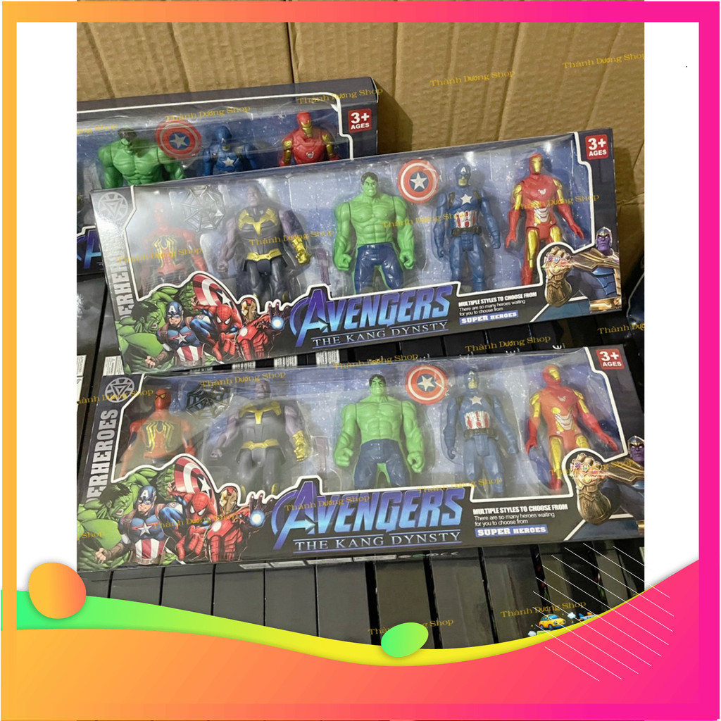 Mô Hình Avengers Cho Bé Spider Hulk Iron Man Thanos Đồ Chơi Chơi cùng siêu anh hùng Marvel như Spide