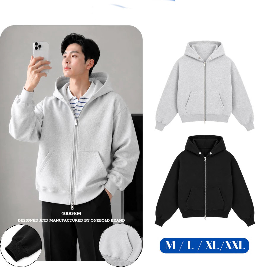 Áo Khoác Hoodie Zip Song Anh Có Mũ To Cúc Bấm Chùm Đầu Khóa Zip 2 Đầu Forrm Boxy Áo Hoodie Chất Nỉ Bông 400GSM Cao Cấp