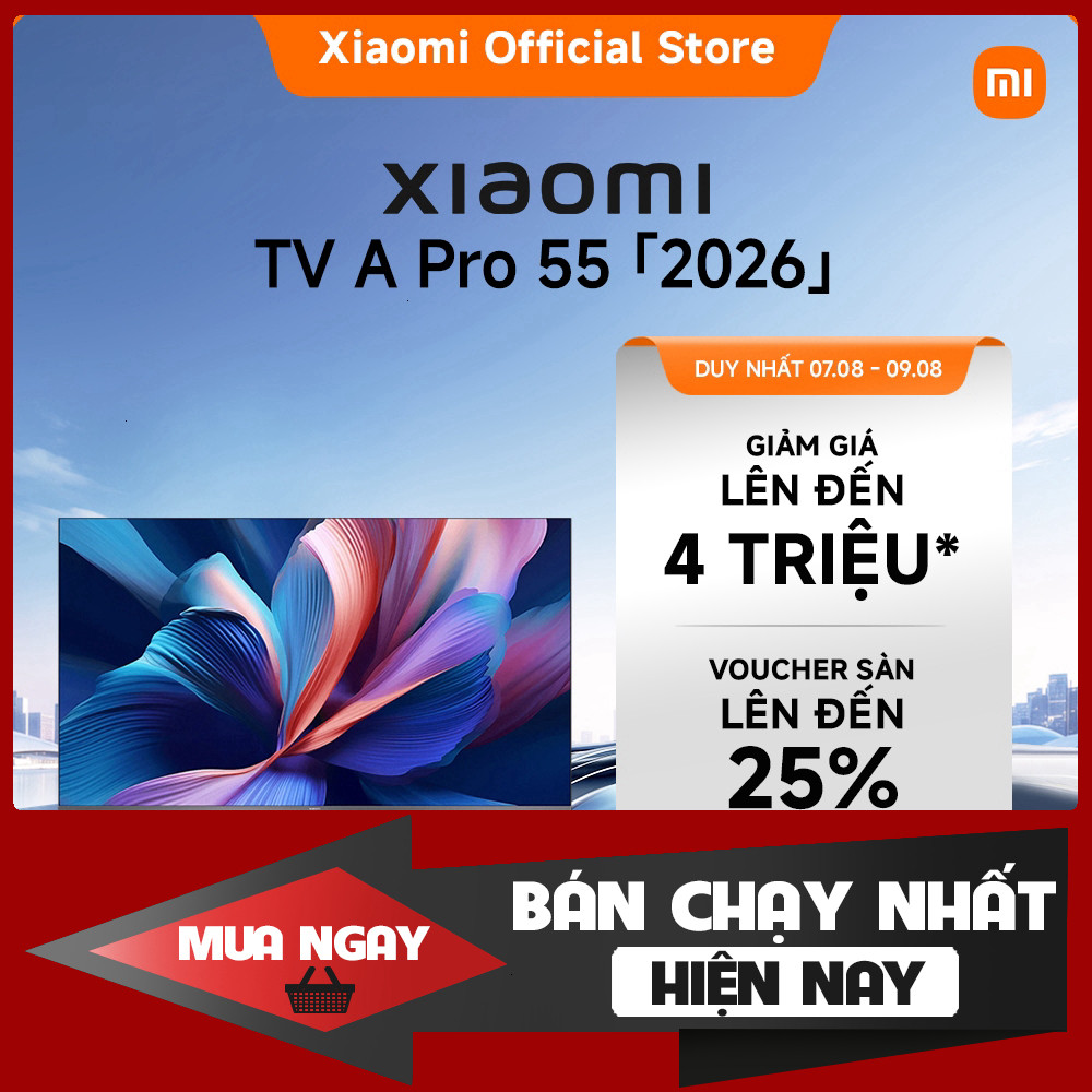 Xiaomi TV A Pro 55'' Màn Hình QLED 4K Độ Sáng Cao Công Nghệ Chuyển Động Mượt