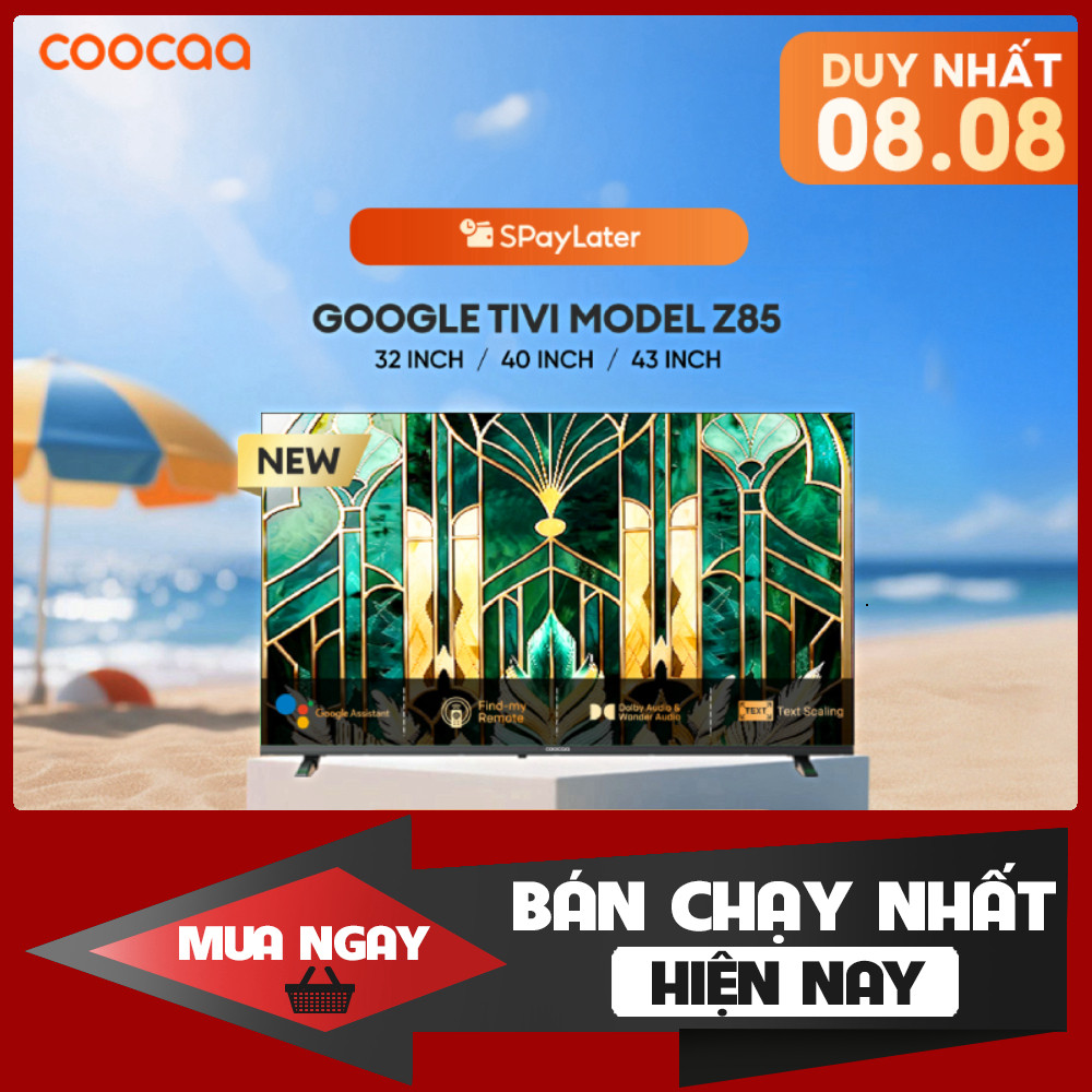 Tivi Google CooCaa Z85 Smart TV 32/40/43 Inch ## TITLE BREAKDOWN: - Tivi: fit category - Google: pre