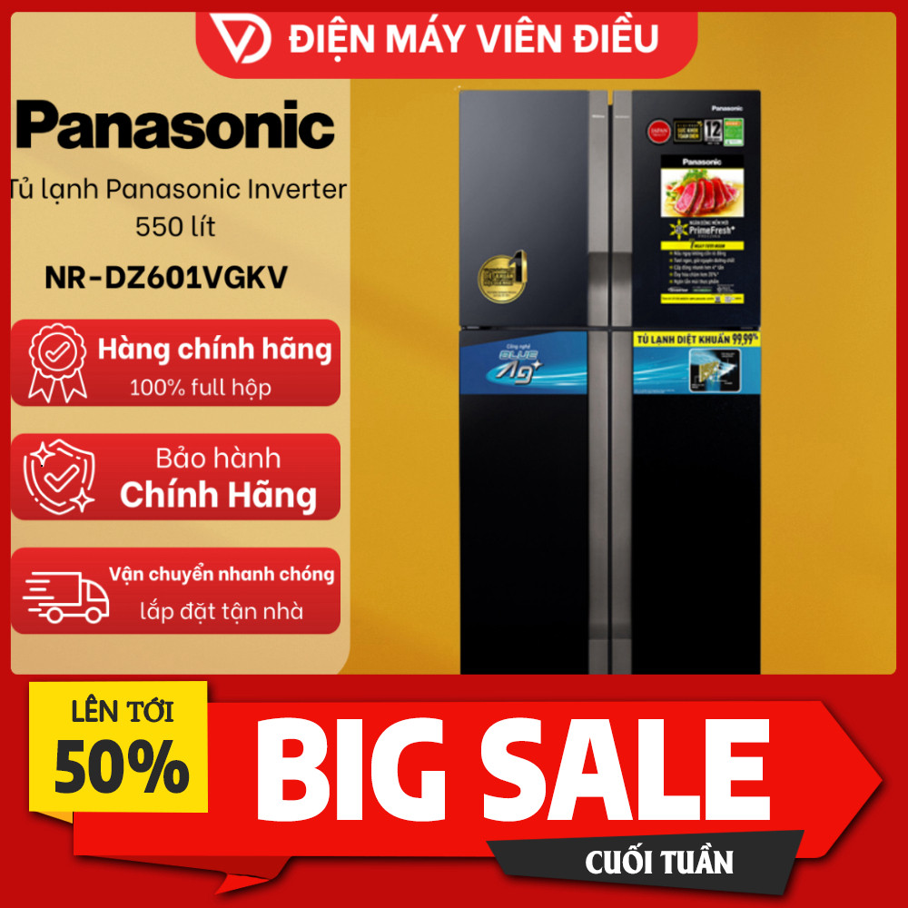 Khuyến mãi  Tủ Lạnh Panasonic Inverter 550L NR-DZ601VGKV Tiết Kiệm Điện Dung Tích Lớn Giao nhanh.