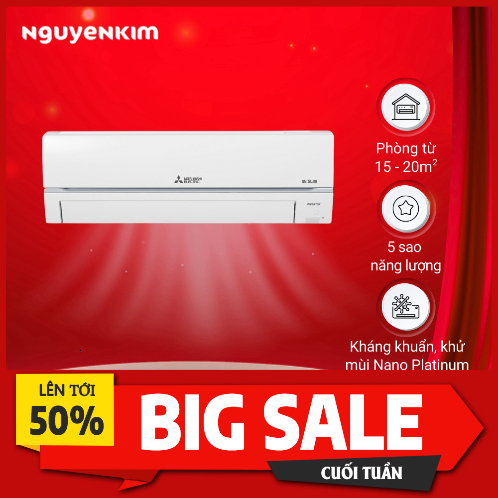 Khuyến mãi  Điều Hòa Mitsubishi Electric 1.5 HP MSY/MUY-GR35VF Inverter Cánh Quạt Vortex Giao nhanh.