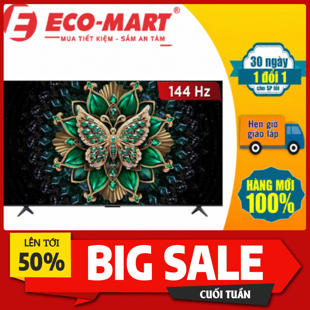 Khuyến mãi  Tivi Smart Google TCL 65C6K 65 Inch 4K QD-Mini LED Dây Kẹo Kháng Nhiệt Giao nhanh.