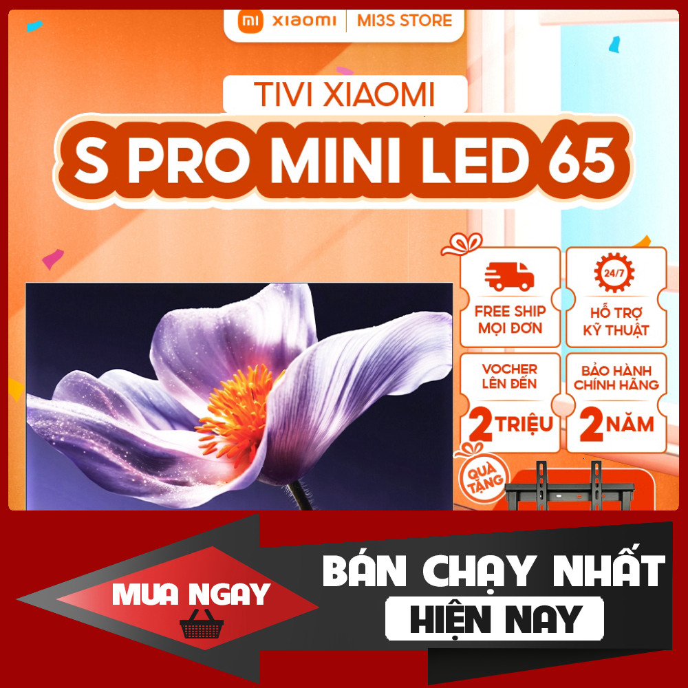 Tivi Xiaomi S Pro 65 inch Mini LED 4K QD 144Hz 1700 Nits Google TV Duyệt Nhanh Siêu Mạnh Tivi 65 inc