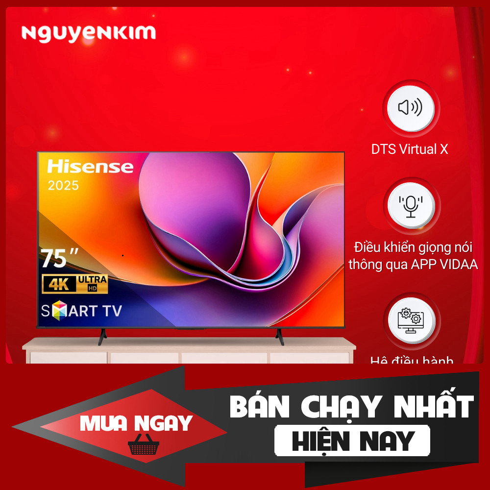 Thiết Bị Điện Gia Dụng > Tivi & Phụ kiện > Tivi Smart Tivi Hisense 4K 75 inch 75A6Q 4K Đầy Đủ, Dung 