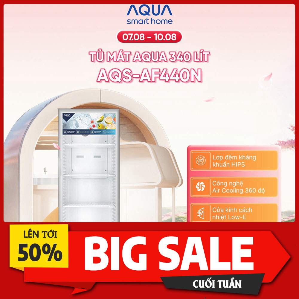 Khuyến mãi  Tủ Lạnh Aqua AQS-AF440N 320 Lít Kệ Hở Tiết Kiệm Điện Chất Lượng Cao Giao nhanh.