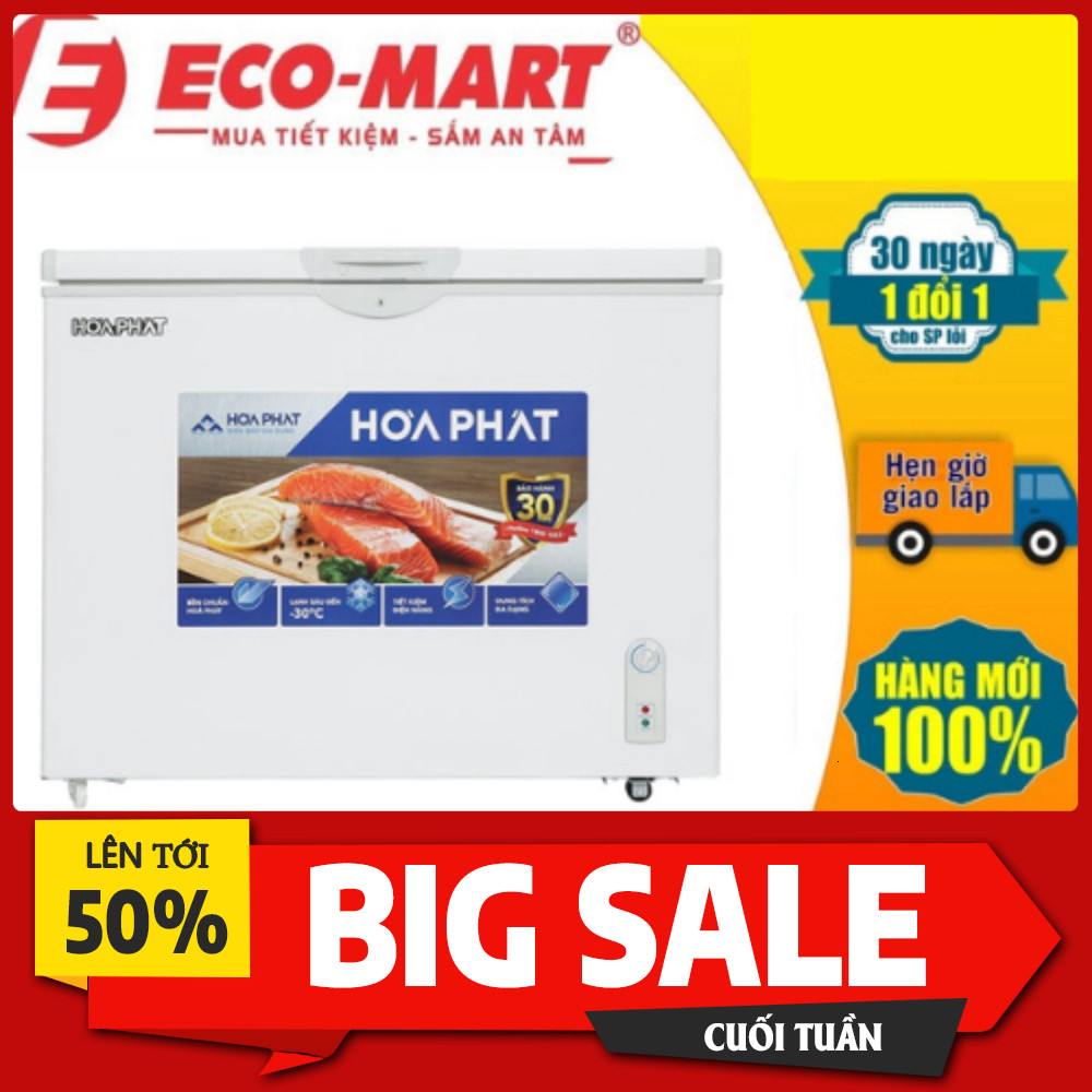 Khuyến mãi  Tủ đông Hòa Phát AD6352 352L 1 Ngăn Dàn Đồng Chế Độ Đông Cực Tinh Preserves Giao nhanh.
