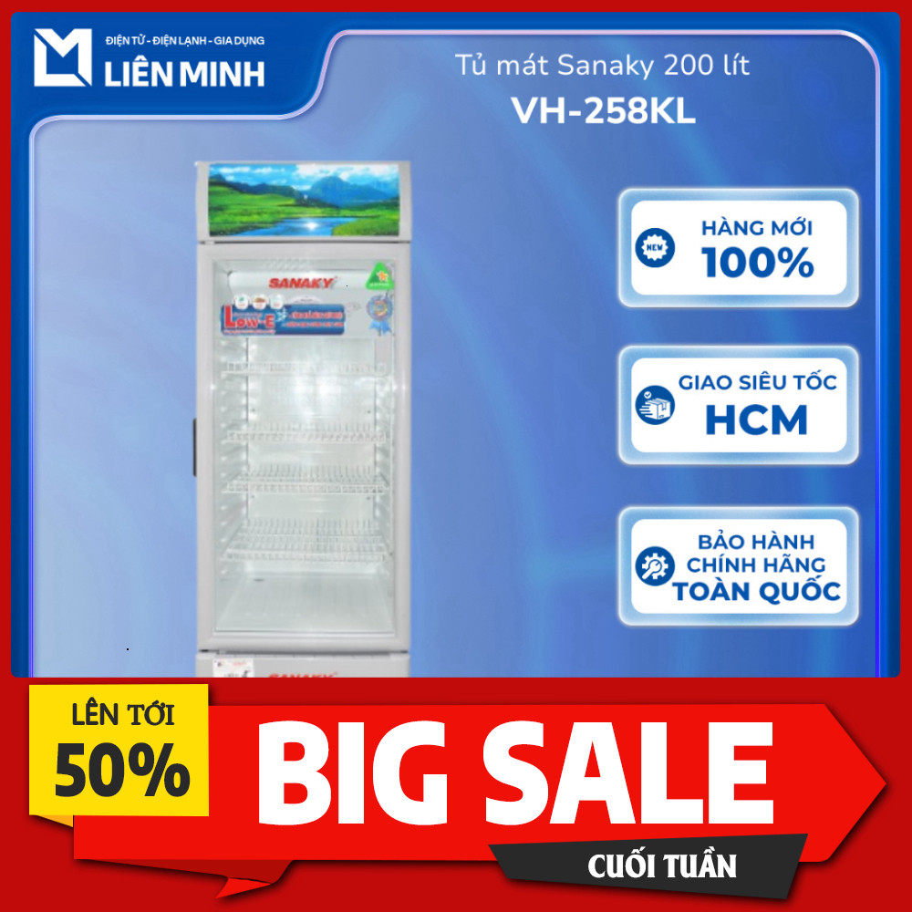 Khuyến mãi  VH-258KL - Tủ Mát Sanaky Cân Bằng Không Khí Bảo Hành 12 Tháng Giao nhanh.
