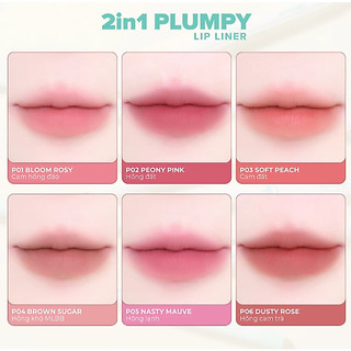 Son Kẻ Môi Dearmay 2in1 Plumpy Lip Liner (0.36g)