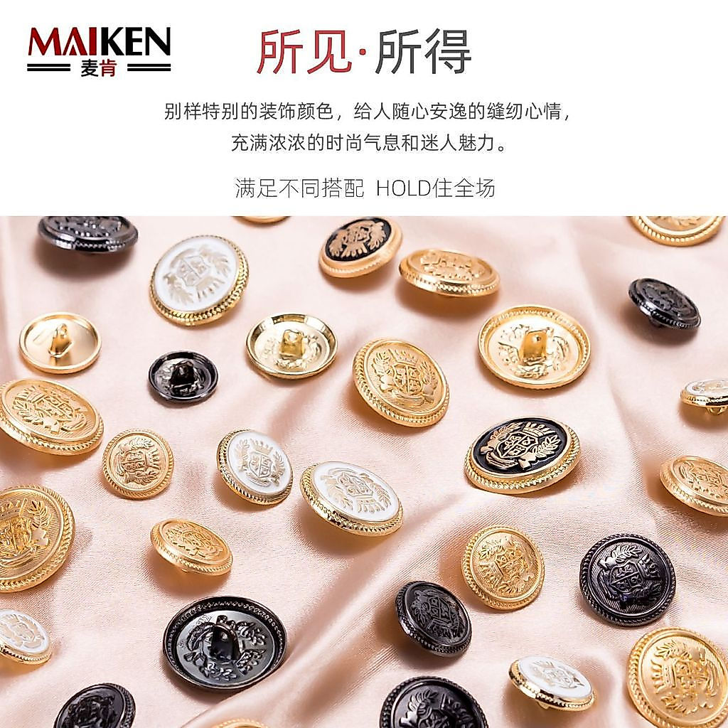Button-up tops, high-end suits, round buttons12y New men's coat with outer buttons, metal buttons, t