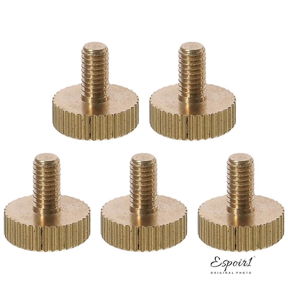 ESPOIR1 5 Ốc vít ngón tay cái có dây, Đầu phẳng bằng đồng M4x 6-14mm, Núm kẹp Bu lông bằng đồng thau