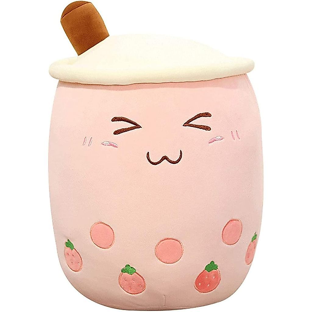 Dễ Thương Nhồi Bông Boba Sang Trọng Trà Bong Bóng Plushie Gối Sữa Thực Phẩm Sang Trọng, Mềm Kawaii Ô