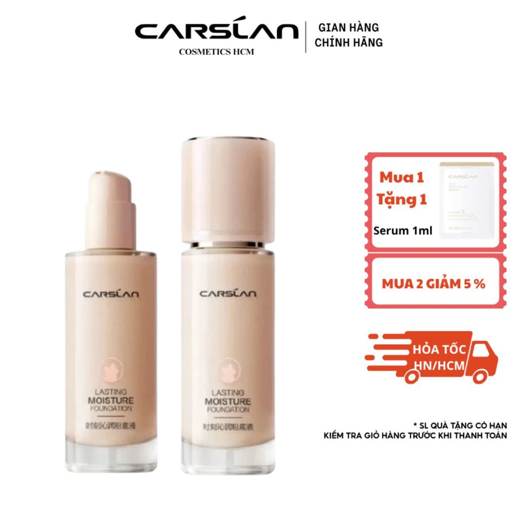 Kem nền kiềm dầu Carslan kiểm soát dầu che phủ hoàn hảo lớp nền mịn màng suốt 24h 30g carslan.hcm