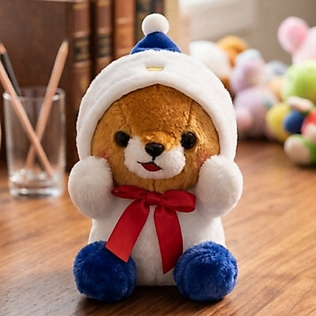 Hàng chính hãng Amuse- Chú chó nhồi bông Mametaro cosplay chim cánh cụt 30cm(CH)