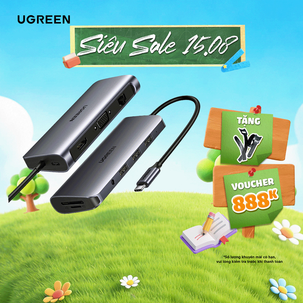 Bộ chuyển đổi đa năng UGREEN CM121 CM212 CM417 cho các thiết bị máy tính điện thoại hỗ trợ USB type 
