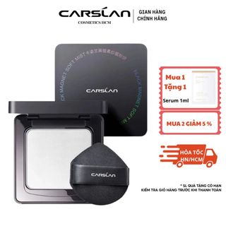 Phấn Phủ Phấn Nén Kiềm Dầu CARSLAN Kiềm Dầu Lâu Trôi 24h Che Phủ Tốt Nhỏ Gọn Tiện Lợi Sang Trọng 8g