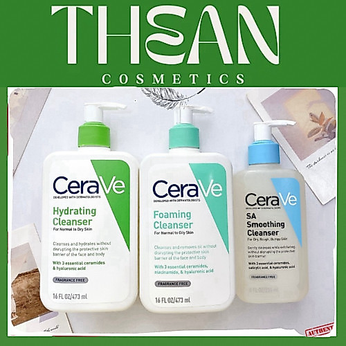 [Chính Hãng] Sữa Rửa Mặt Cerave Foaming,Cerave SA, Cerave Hydrating cho da dầu mụn nhạy cảm Bản Nhập