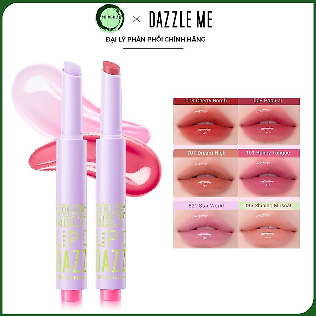 Son Dưỡng Dazzle Me Color Chrome Melt To Dew Lip Click Căng Bóng Mềm Môi Chính Hãng - Mibebe