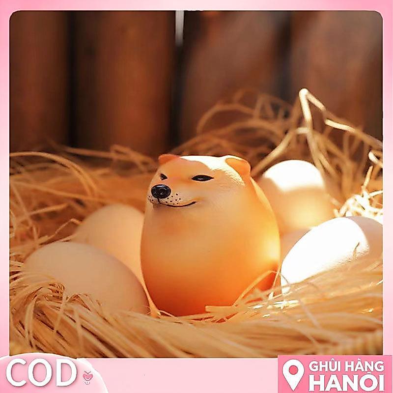 Bán hàng Shiba Inu Egg shape PVC bàn Dog & Egg Union Decor-fun món quà giáng sinh Cá Tuyết