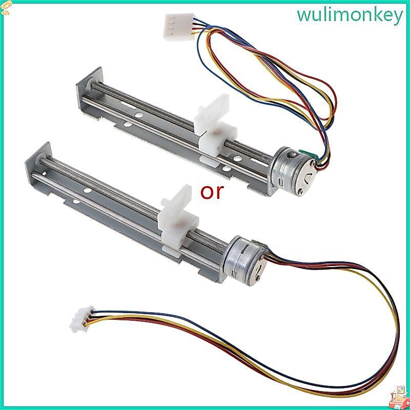 WU DC 4-9V Drive Stepper Motor Vít có đai ốc Thanh trượt 2 pha 4 dây cho E