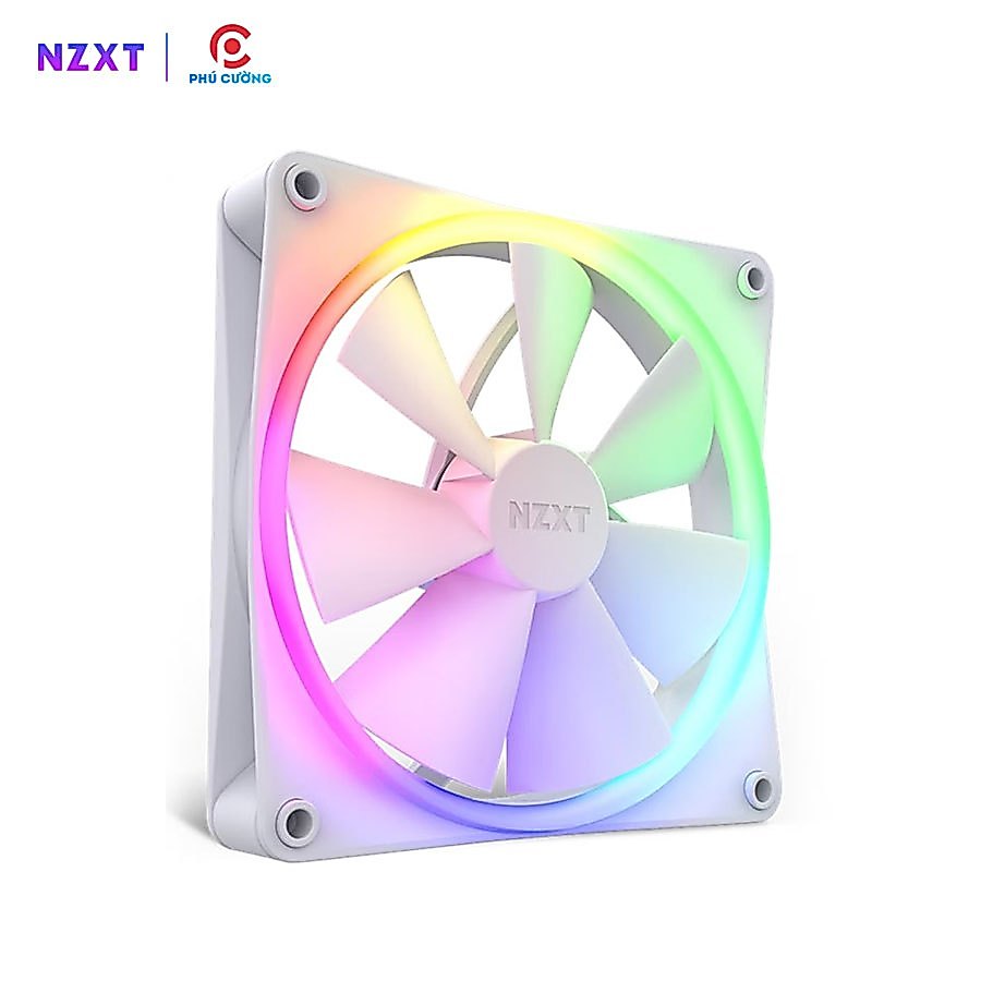 Fan Case NZXT F140 RGB White RF-R14SF-W1 - Fan 140mm LED RGB Tùy Chỉnh Chính Hãng