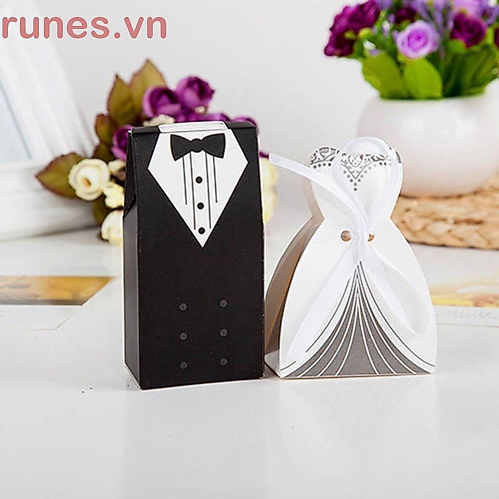RUNES Tiệc Cưới Mới Tuxedo Dress Case Groom Bridal