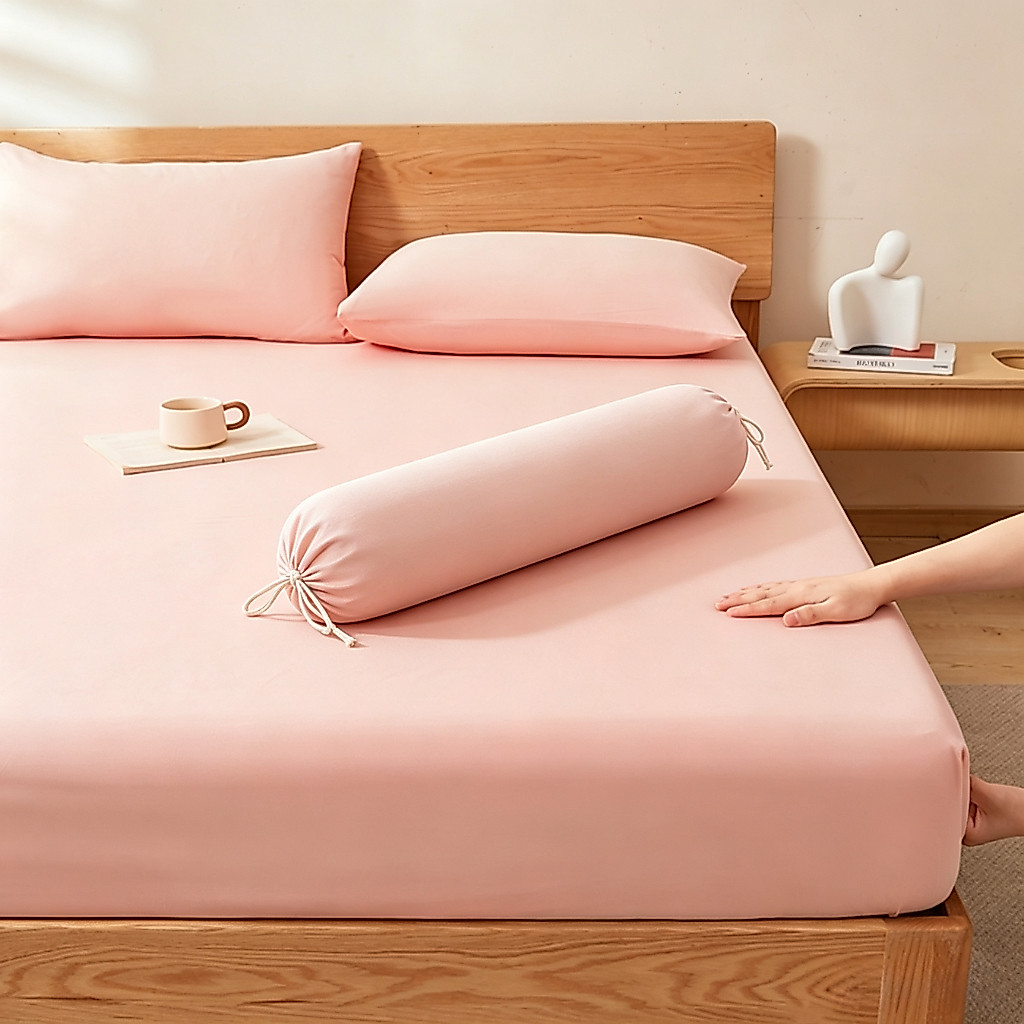 Bộ chăn ga 4 món Tấm trải giường Mềm mại Cotton Ga chun 4 trong 1 1m2x2m/1m4x2m/1m6x2m/1m8x2m Giao h