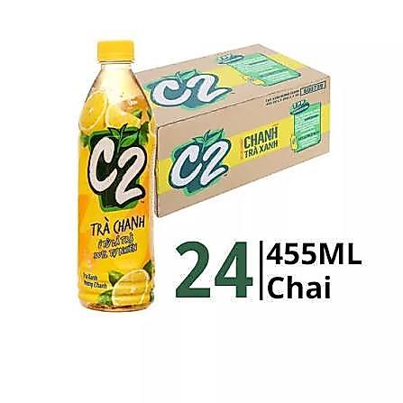 Trà C2 Chanh 455ml - Thùng 24 chai