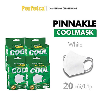 Combo 4 Hộp Khẩu Trang 5D Perfetta Cool Mask, Hạ Nhiệt, Mát Lạnh (20 Cái/Hộp)