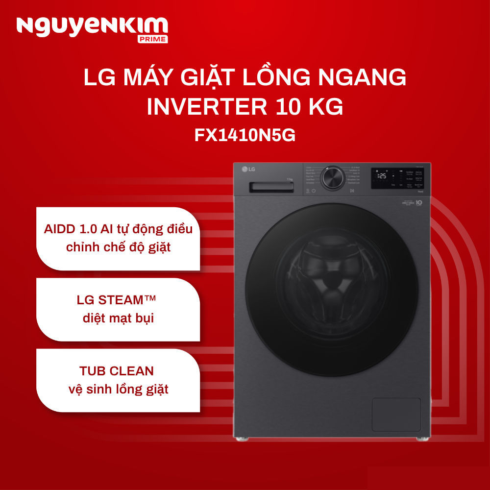 [Bán chạy] Máy giặt LG Inverter 10kg FX1410N5G