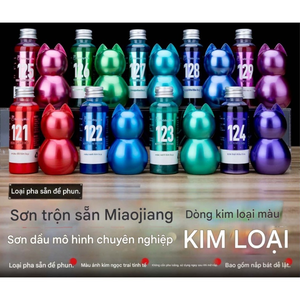 Hobby Mio Metallic Paint – Sơn Metallic Pha Sẵn Airbrush Cho Gundam Mecha Figure