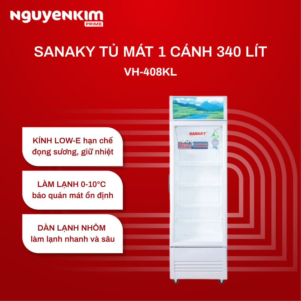 Tủ mát Sanaky 340 lít VH-408KL